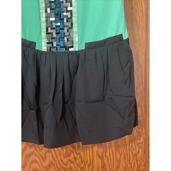Vero Moda Beaded Party Sweetheart Dress Classy New Size Small Green Black - Picture 9 of 16